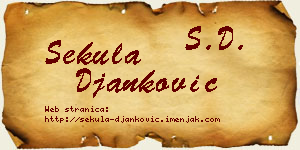 Sekula Đanković vizit kartica